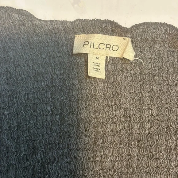 Pilcro Textured Wrap Knit Top Womens size medium black - Picture 5 of 8